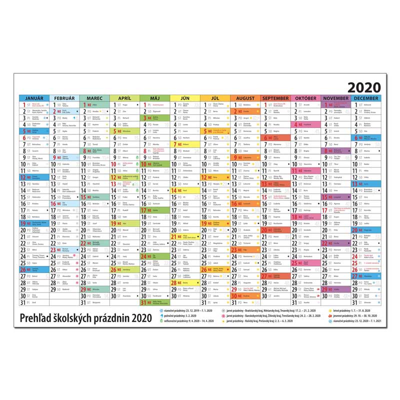 P05 Plánovací kalendár farebný
