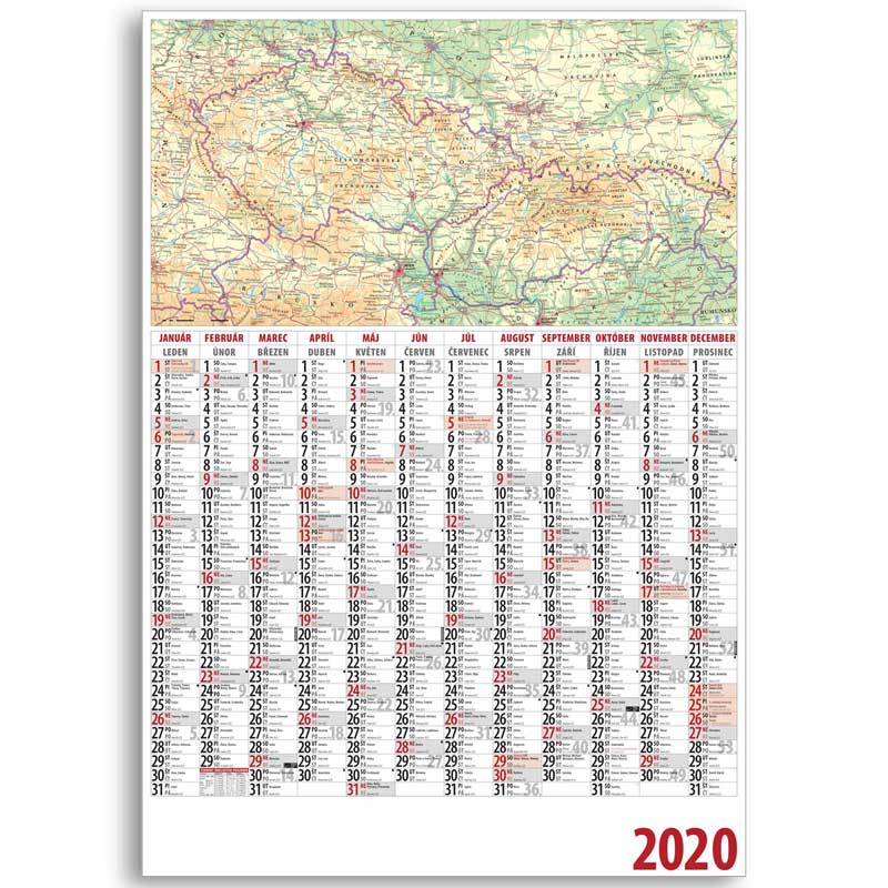 P07 Plánovací kalendár s mapou